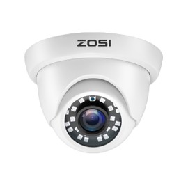 ZOSI Security Camera, Outdoor, 1080P, 2 Megapixels, Analog/AHD/CVI/TVI Camera, 24 Infrared Lights, 3.6 MM Wide Lens, IP66 Waterproof, Supports 960H/720P/1080P/5MP/4K Recorders