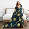 Gbuzozie Moon Sun and Stars Fleece Blanket Lightweight Ultra-Soft Throw