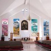 Moukeren 4 Pcs Church Banners with Scripture Religious Porch Banners
