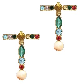 Initial Letter Brooch Bling Pin Jewelry Xmas Present Crystal Pearl Brooches Christmas Gift, Letter T