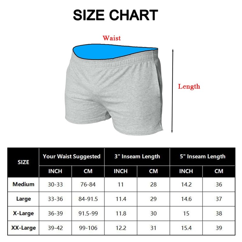 Muscle Alive Men Running Shorts with Pockets Athletic Clothing French