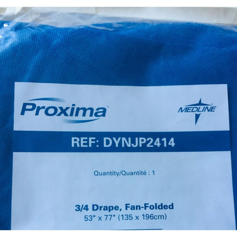 Medline ONE PK 3/4 Drape Fan-Folded SIZE (53”x 77”)