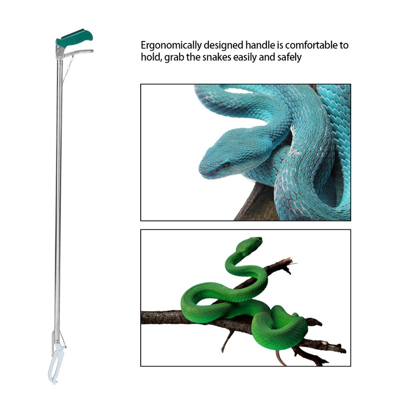 Stainless Steel Snake Tong Foldable Snake Catcher Reptile Grabber Tool
