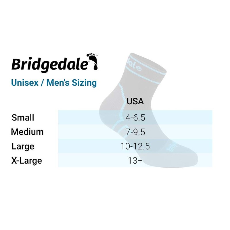 Bridgedale StormSock Lightweight Ankle Waterproof Breathable Sock, Black/Mid Grey L