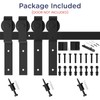 SMARTSTANDARD 4 Feet Bypass Sliding Barn Door Hardware Kit -