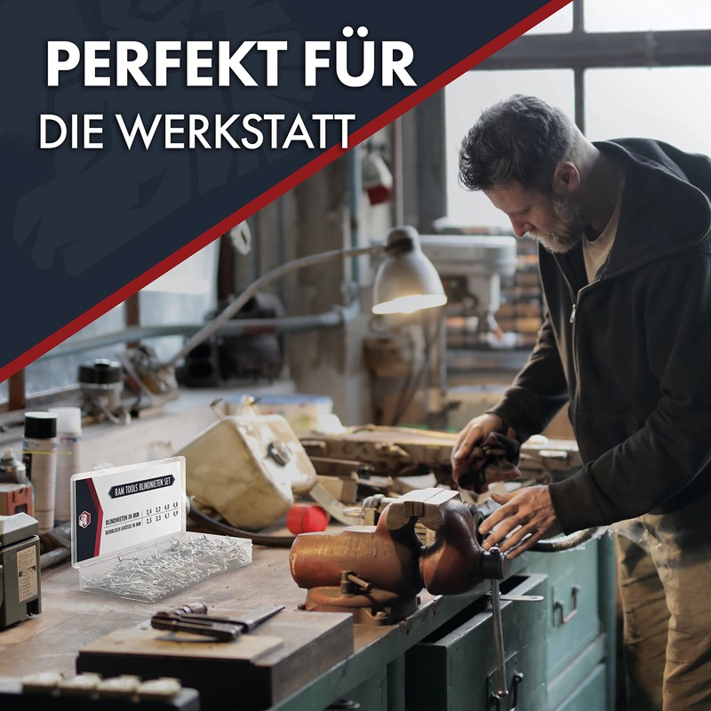 RAM TOOLS® Blind Rivets Set, 400 Piece Rivet Set, Universal