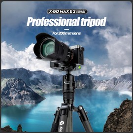 Fotopro 68" Carbon Fiber Travel Tripod, Heavy Duty Camera Tripod with Ball Head, Detachable Monopod with Quick Release Plate and Bag, Load up to 12KG/26lbs