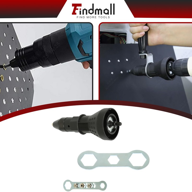 findmall Electric Rivet Nut Gun Drill Adapter Cordless Drill Hand