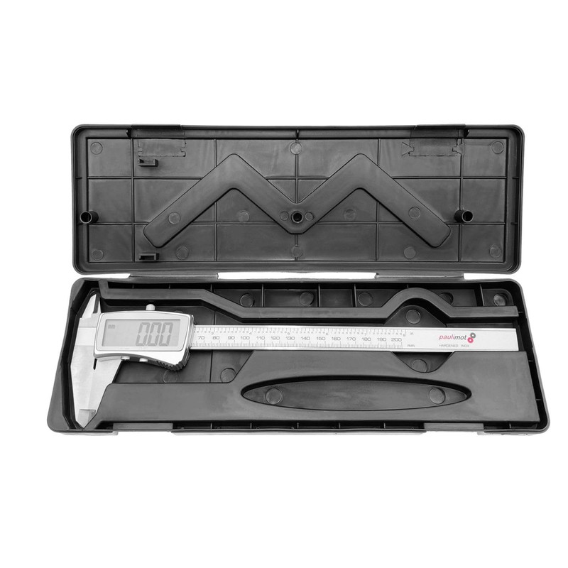 PAULIMOT Vernier Caliper Digital 0-200 mm with Large Display Stainless