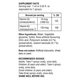 Obel Vitamin D3 and K2 Spray | Bone Maintenance | Calcium Adsorption Assistance | Convenient Spray delivery