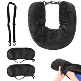 1 Travel Pillow, 2 Sleeping Masks, Aeroplane Pillow, Portable Neck Pillow, Excursion Pillow, Travel Accessories