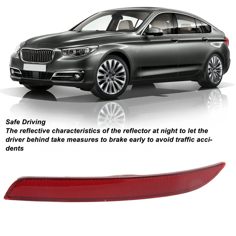 Rear Bumper Reflector Red High Visibility Professional ABS Plastic for