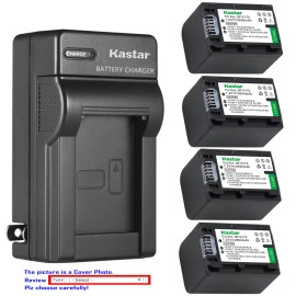 Kastar NP-FV70 Battery or Wall Charger for Sony HDR-XR150 XR155 XR160 XR260 XR350 XR550 - 1 Charger + 3 Batteries