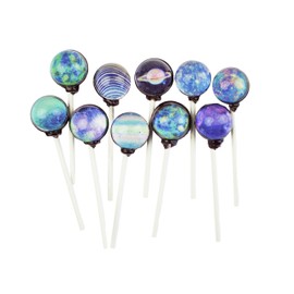 Galaxy Lollipops Planet Art Designs, Gift Pack, Watermelon Flavor, Handcrafted in USA, 2 Pounds, Sparko Sweets