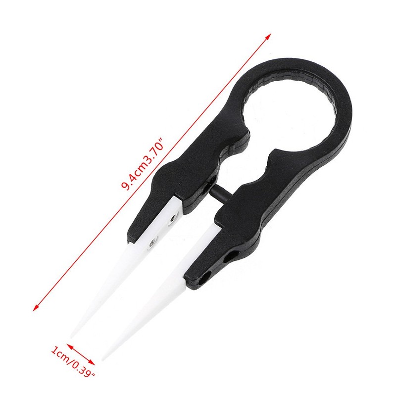 Yjcnelcr Multifunctional Vaper Ceramic Insulation Head Tweezer Black