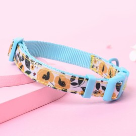 Mile High Life | Colección Natural Wild Flower | Suave tela de polialgodón | Collares para niña | Collar de pajarita | Collar bandana (tejido de tela, cuello: cuello pequeño 11 a 15 a 9 lb)