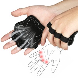 DiULi Training Grip Pads,Cat Paw Weight Lifting Grips Gym Hand Grip Pads for Men and Women, Non-Slip Palm Protection for Weightlifting, Pull-Ups, Barbell & Outdoor Training, Black, 1 Pair