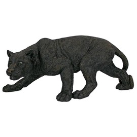 Design Toscano Shadowed Predator Black Panther Garden Statue, Medium 26 Inch, Polyresin, Black