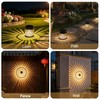Veeydrut Solar Mandala Wall Lights, Waterproof Metal Outdoor Fence Decor