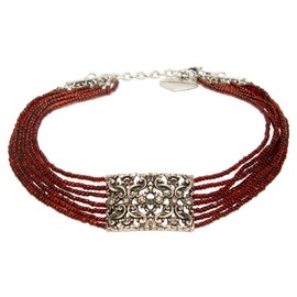 Alpenflüstern DHK255 Costume Pearl Choker Necklace Edelweiss Ornament – Elegant Costume Necklace – Nostalgic Women's Costume Jewellery, Filigree Dirndl Necklace (in Traditional Colours), Zinc, Pearl