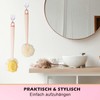 Rückenbürste Körperbürste Duschbürste Dusche mit Langem Stiel 35cm, Doppelseitige Duschbürste