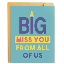 Ulbeelol Big Miss You Card, Huge We Miss You Card from All of Us, Miss You Card for Friends, Colleague, Family Members