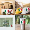 2PC Reflective Mexico Flag Magnets - 5x3 Inches - Mexico