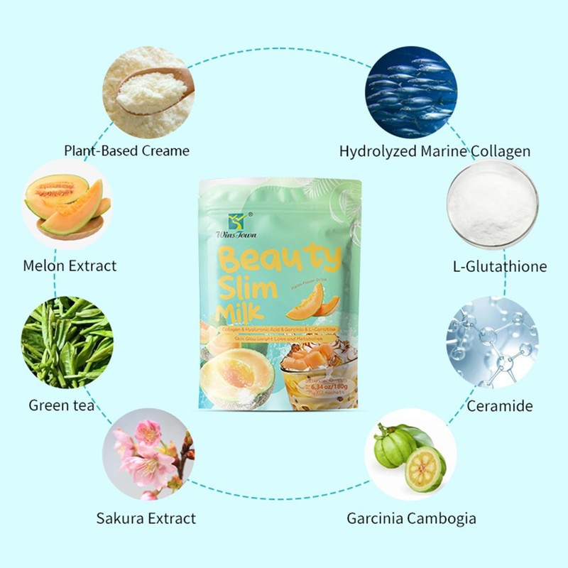 Marine Collagen Peptides Powder Drink Mix, Melon, 12 Sachets