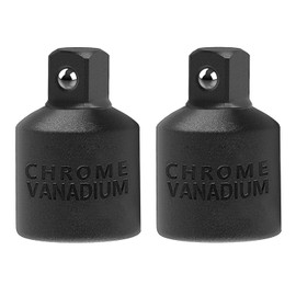 Utoolmart 3/8" Drive (F) to 1/4" (M) Socket Adapter Converter And Reducer Set for Sleeve Reducer Cr-V (Black) 2Pcs