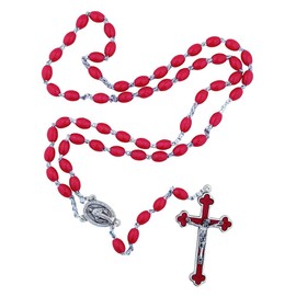 Vatican Imports Rosario italiano brillante y colorido de 6 mm | 6 colores | Regalo perfecto para niños de primera comunión | Joyería cristiana, Plástico