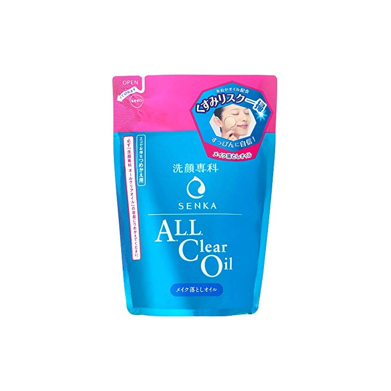 Senka All Clear Oil Refill, 3-Piece Set, 6.1 fl oz