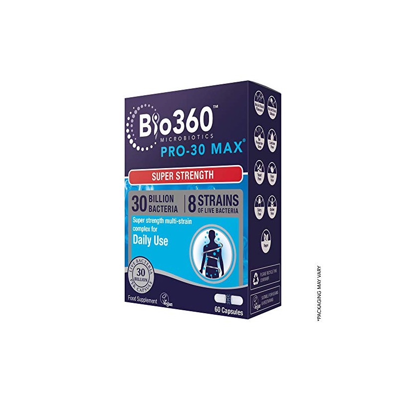 Bio360 Pro-30 MAX (30 Billion Bacteria)|from Natures Aid | 60