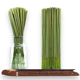 BADLA Incienso Premium Mayoreo | 100 Varitas de Larga Duracion con Porta Incienso Incluido | para Yoga, Aromaterapia, Meditacion |Distintos Aromas Hechos a Mano en la India| (Patchouli)