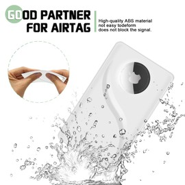 Ultra Slim Airtag Wallet Card,Offset Hole Airtag Holder,Airtag Card Case for Wallet,Handbag,Backpack,Pocket,(White, Airtag Not Included)