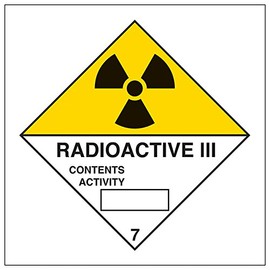 V Safety Hazard diamond – Radioactive III-200x200mm-Magnetic Safety Sign