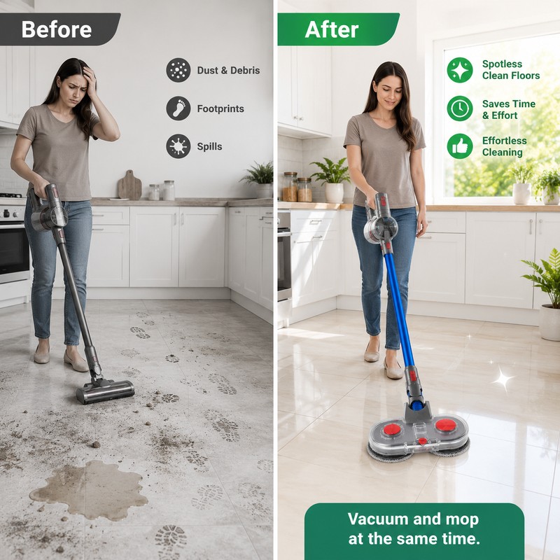 Electric Mop Head Attachment for Dyson V7–V11 – Vacuum Mop
