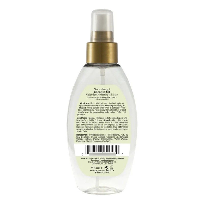 Ogx Aceite de Coco Para Cabellos Deshidratados