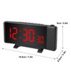 Projection Alarm Clock with 2 USB Ports LED Curved Display