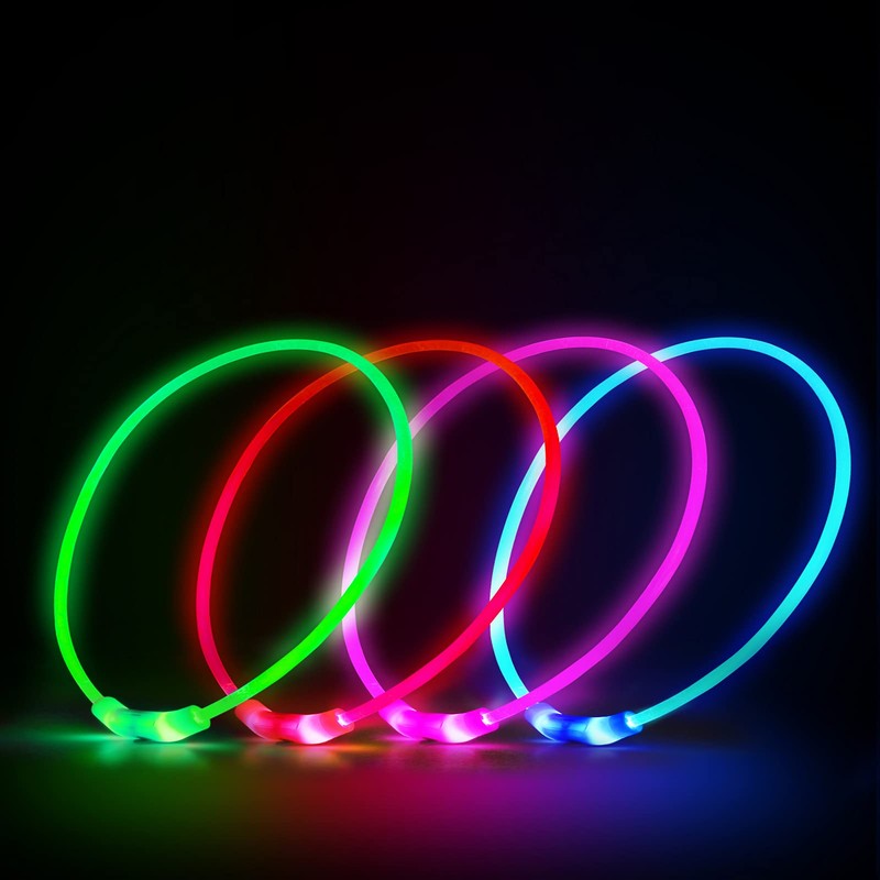NOVKIN LED Dog Collar, Rechargeable Light Up Dog Collars,IP67 Waterproof