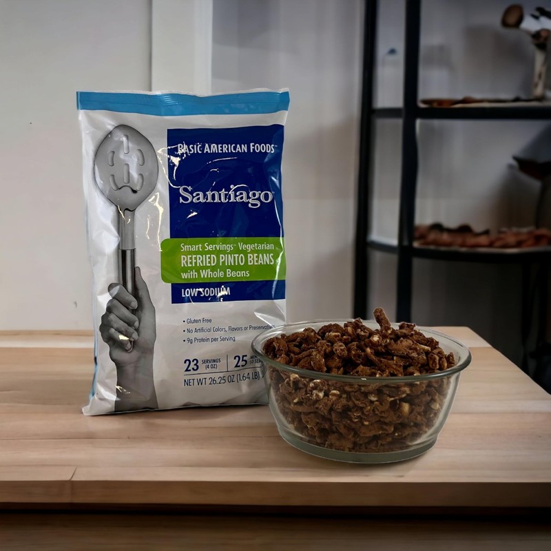 Santiago Low Sodium Dehydrated Vegetarian Refried Beans with Whole Beans,