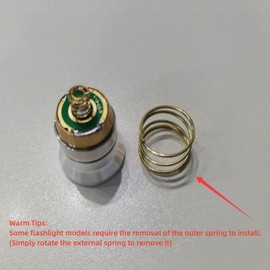 2 Pack LED Flashlight Replacement Bulb, Single Lighting Mode White Light, 10W, 26.5mm, Drop-in P60 Design Module for C2 G2 Z2 6P 9P G3 S3 D2 501B 502B