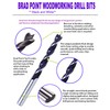 Wood Brad Point Drill Bit Set 3/8 in. 10Pcs Spur