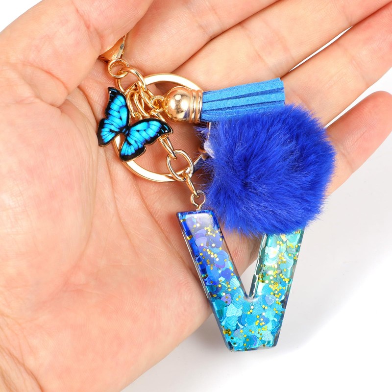 MWOOT Name Letter Keyring Blue, Blue-v