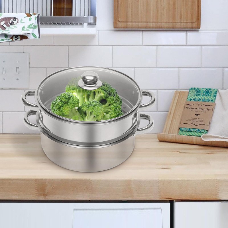 Stainless Steel Steamer, 5 Tier 26cm Steamer Cooking Steam Pot