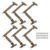 sourcing map 6 Pcs Lid Folding Support Hinges, Iron 180