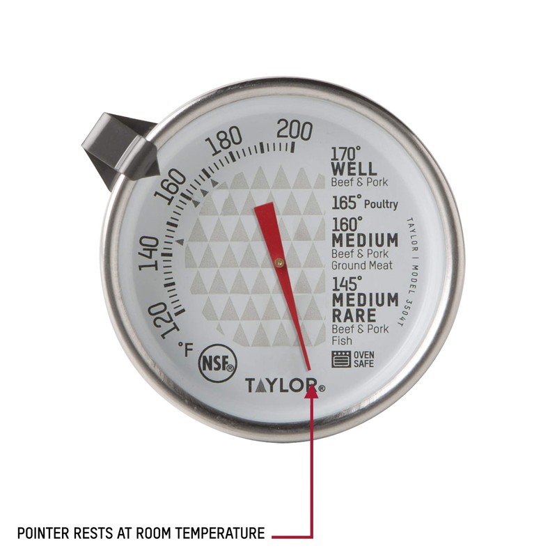 Taylor Leave-in Meat Oven Safe Analog Dial Meat Food Grill