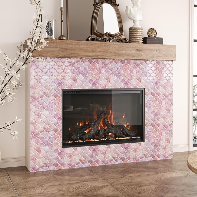 VEELIKE 12 Sheets Fish Scale Backsplash Tiles Peel and Stick