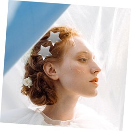 Baluue 4pcs Star Shaped Metal Hair Clips for Women Cute Hair Accessories for Girls Small Decorative Clips for Daily Use Special Occasions Convenient Grey Color