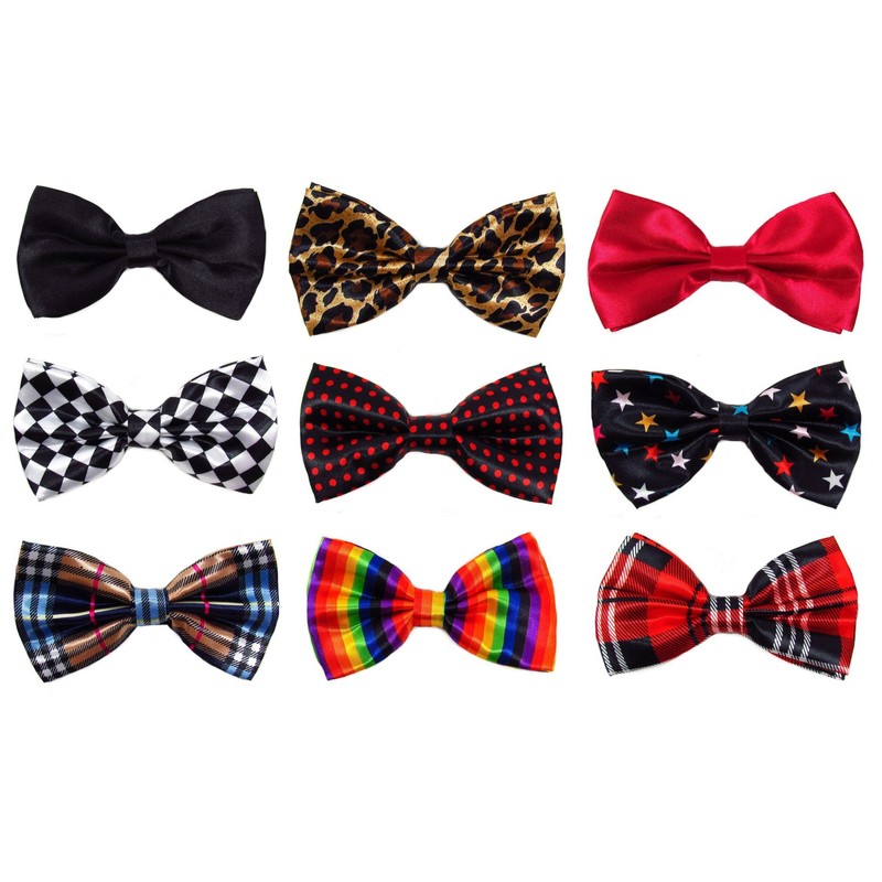 BB Accessories Satin Bow Tie - Plain Red