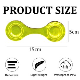 WeddHuis 4 Pack Magnetic Reflective Labels, Reflective Kids Film, Reflective Clip Magnets, Reflective Clip Labels, Backpacks, Reflective Bicycle Safety Film